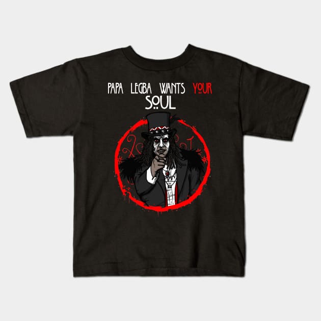 Papa Legba Kids T-Shirt by AndreusD